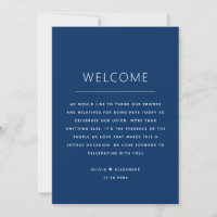 Deep Blue Weekend Itinerary | Navy Wedding Welcome
