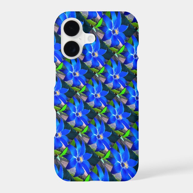 Deep Bluish Flowers Pattern Samsung Galaxy S21 Case (Back)