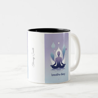 Deep Breath Meditation for Zen Lovers Two-Tone Coffee Mug