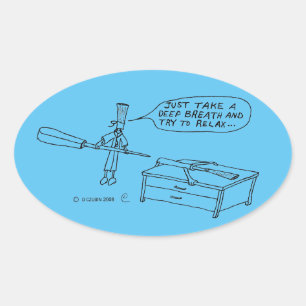 Deep Breath Oval Sticker