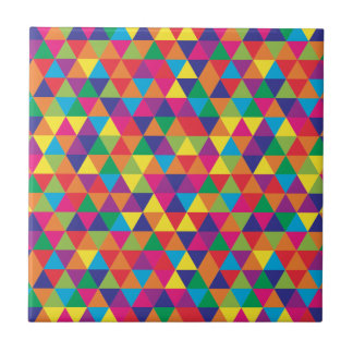 Deep Bright Triangles - Modern Abstract Pattern Tile