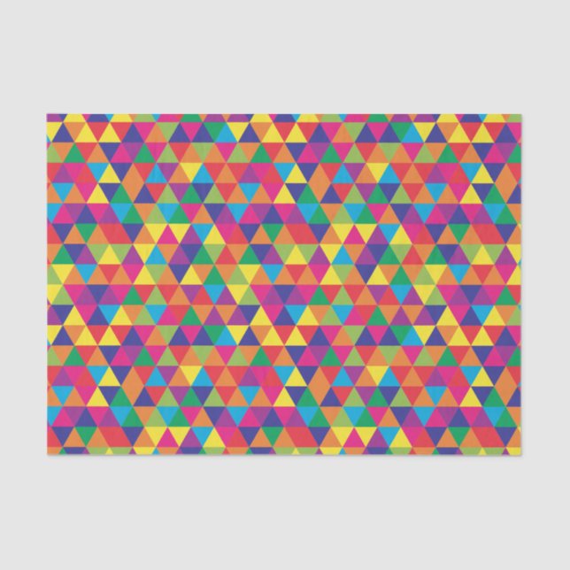 Deep Bright Triangles - Modern Abstract Pattern Tissue Paper (Front)
