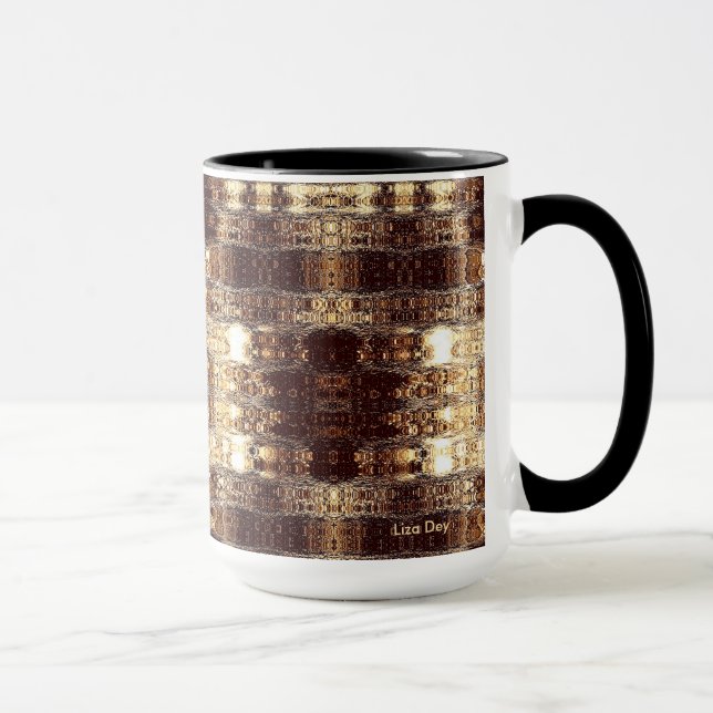 Deep Brown Abstract Mug (Right)