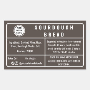 Deep Brown Cottage Law Sourdough Bread Label