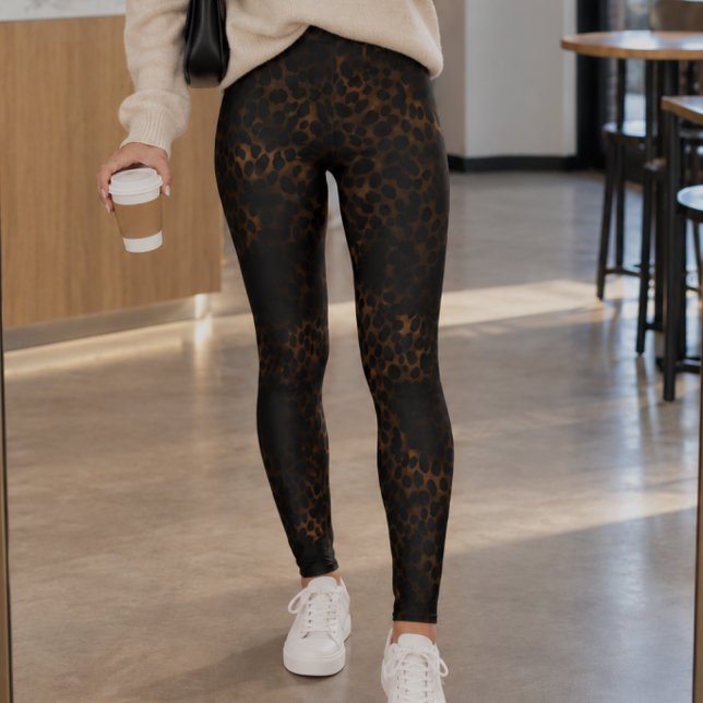 Deep Brown Gradient Cheetah Print Leggings (Creator Uploaded)