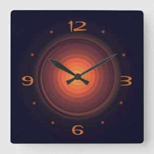 Deep Brown with Gold Swirl Centre>Wall Clocks