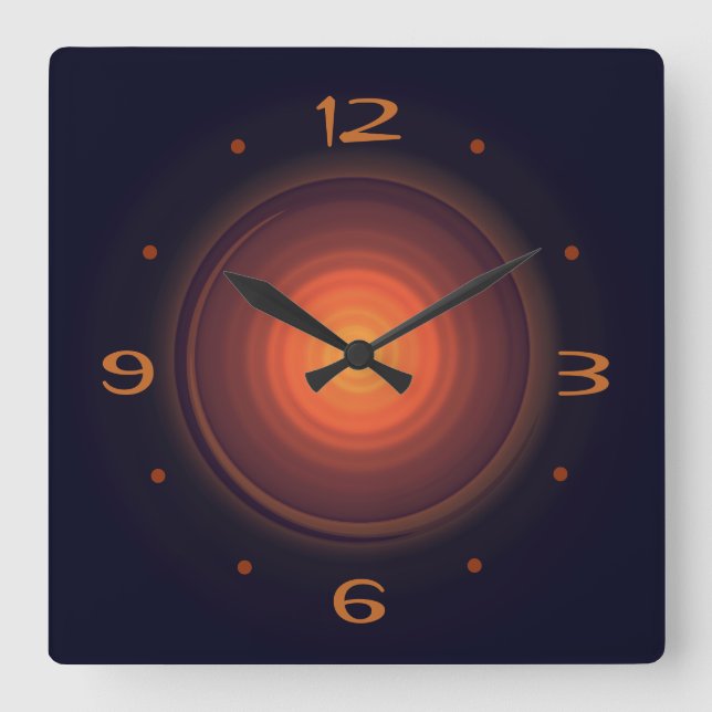 Deep Brown with Gold Swirl Centre>Wall Clocks (Front)