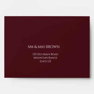 Deep Burgundry Monogram Envelope