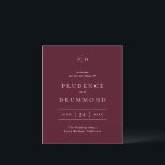 Deep Burgundy Classic Wedding Program<br><div class="desc">Classic style flat wedding program featuring a simple yet elegant design in a deep burgundy color that is perfect for a fall wedding or a winter / Christmas wedding.</div>