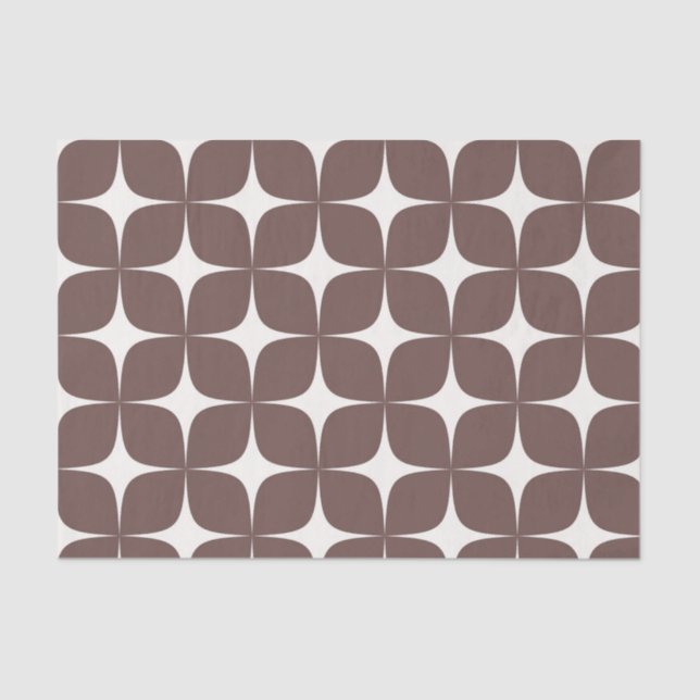 Deep Burgundy Mid Century Modern Elegant Boho  Tissue Paper (Front)