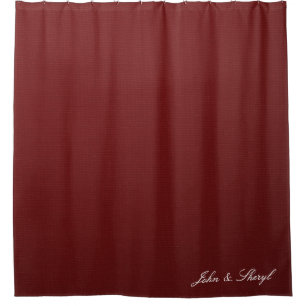 Deep Burgundy Red Solid Colour Modern  Shower Curtain