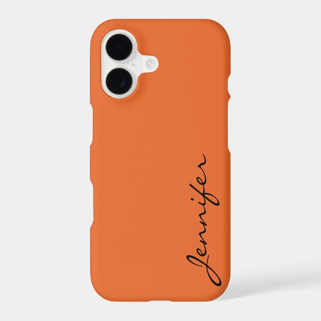 Deep carrot orange colour background (Back)