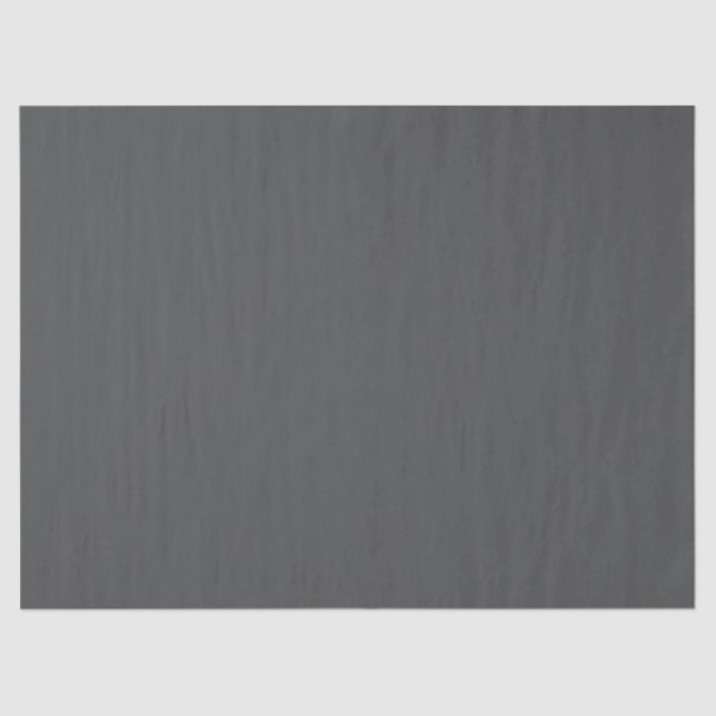 Deep Charcoal Grey Solid Colour Tissue Paper (Front)
