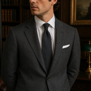 Deep Charcoal Woven Tie