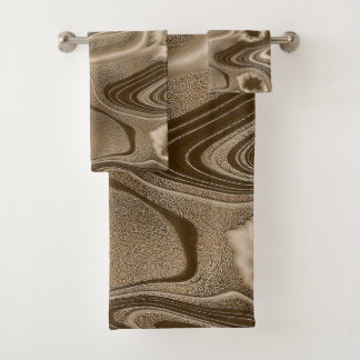 DEEP CHOCOLATE RADIATING ELEGANCE BATH TOWEL SET