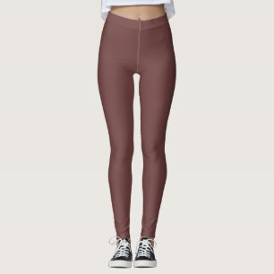 Deep Coffee Colour Solid Plain Leggings