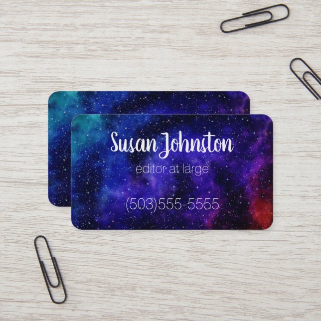 Deep Colourful Galaxy Business Card (Front/Back In Situ)
