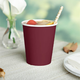 Deep Cranberry Paper Cups