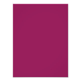 Deep Cranberry Pink Personalised Colour Background Photo Print