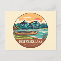 Deep Creek Lake Maryland Boating Fishing Emblem