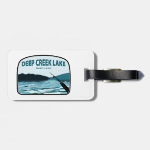 Deep Creek Lake Maryland Fishing Rod Luggage Tag