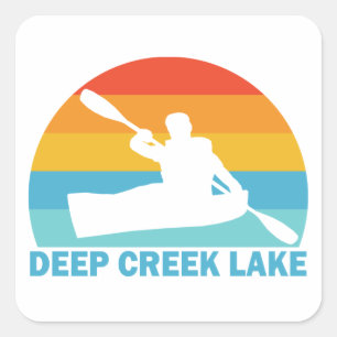 Deep Creek Lake Maryland Kayak Square Sticker