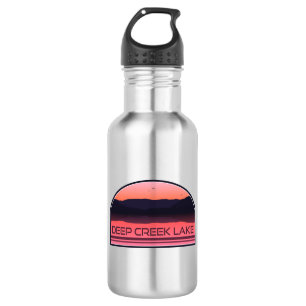 Deep Creek Lake Maryland Red Sunrise 532 Ml Water Bottle