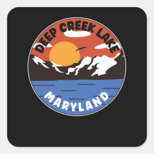 Deep Creek Lake - Maryland Square Sticker