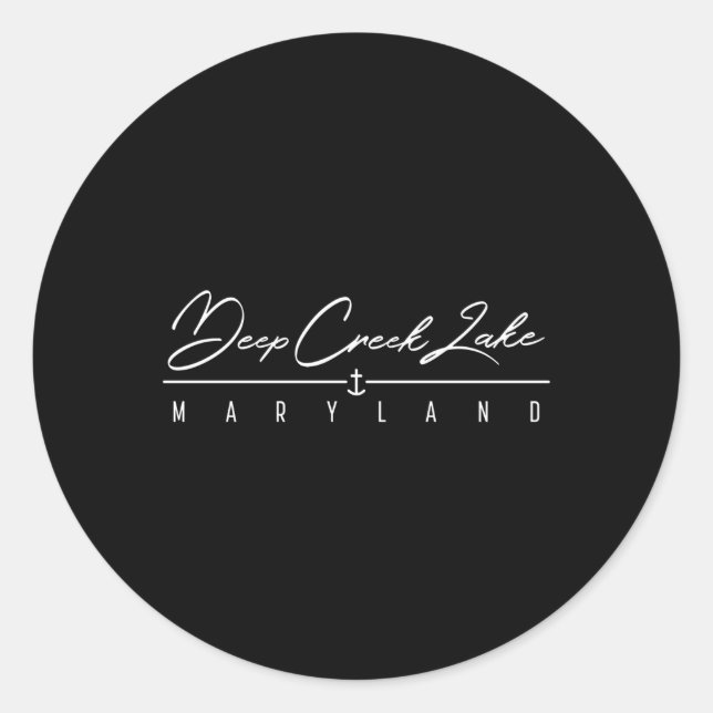 Deep Creek Lake Md Classic Round Sticker (Front)