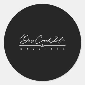 Deep Creek Lake Md Classic Round Sticker