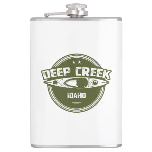 Deep Creek Wild And Scenic River Idaho Kayaking Hip Flask