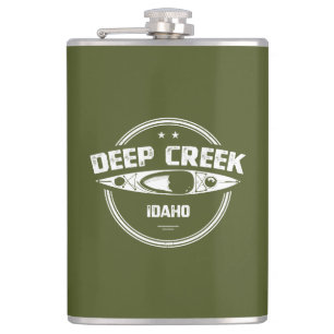 Deep Creek Wild And Scenic River Idaho Kayaking Hip Flask