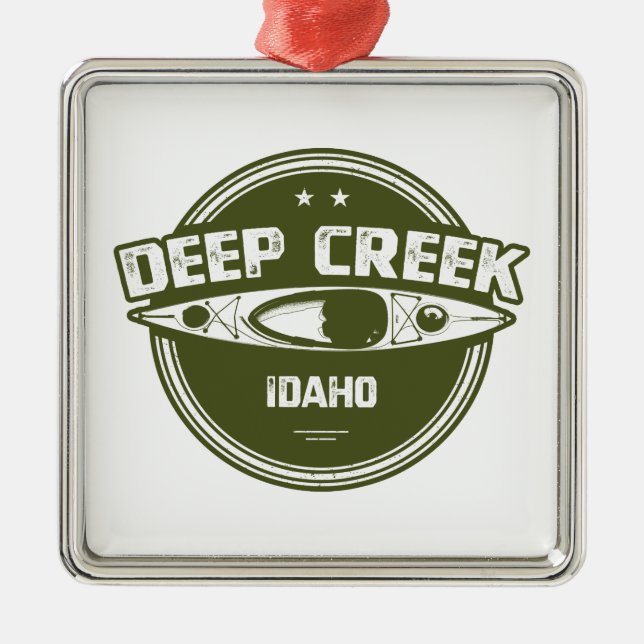 Deep Creek Wild And Scenic River Idaho Kayaking Metal Tree Decoration (Front)