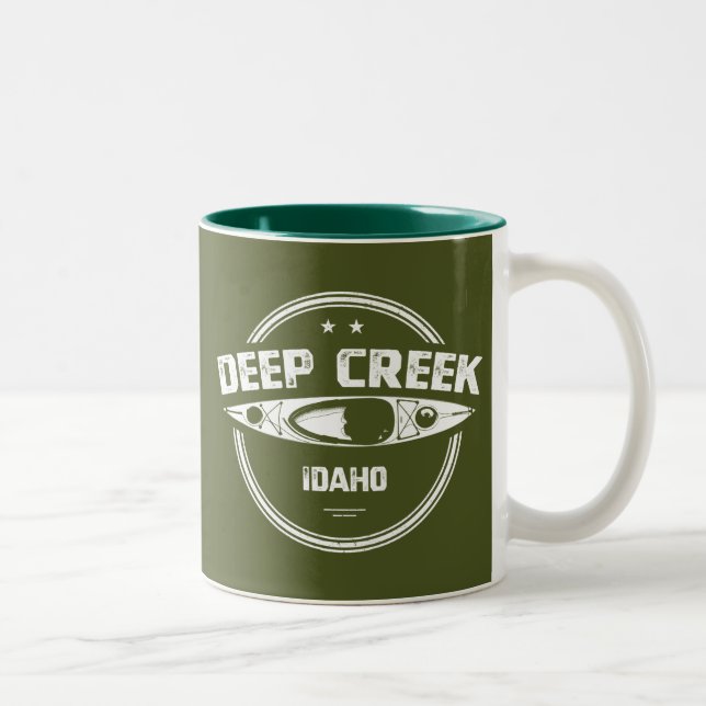 Deep Creek Wild And Scenic River Idaho Kayaking Two-Tone Coffee Mug (Right)