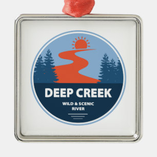 Deep Creek Wild And Scenic River Idaho Metal Tree Decoration