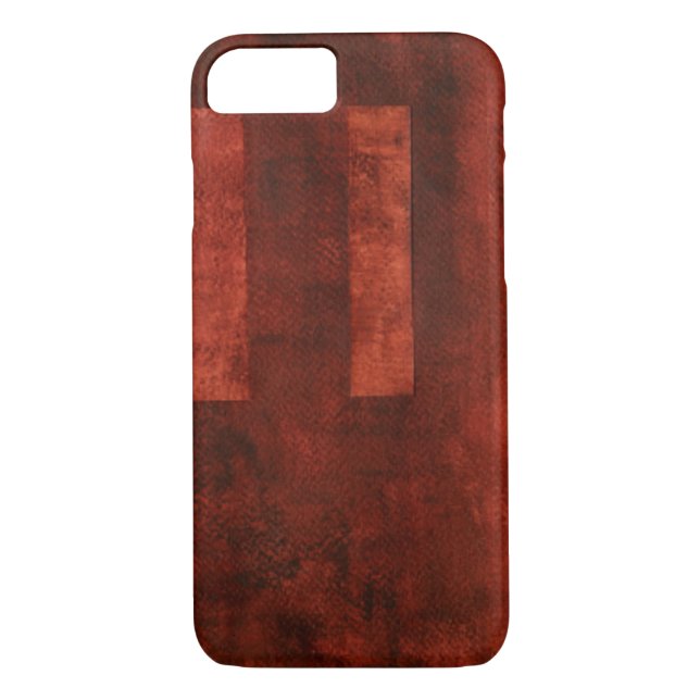 Deep Crimson Painting with Geometric Shapes Case-Mate iPhone Case (Back)
