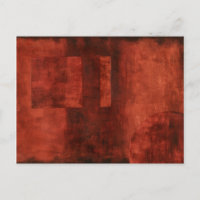 Deep Crimson Painting with Geometric Shapes