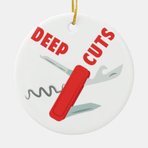 Deep Cuts Ceramic Tree Decoration