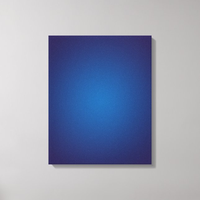Deep Dark Blue Grainy Vignette Canvas Print (Front)