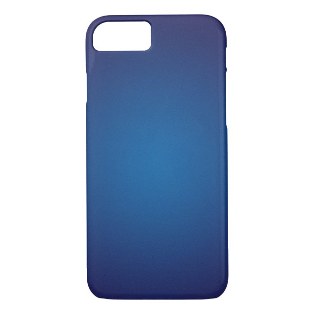 Deep Dark Blue Grainy Vignette Case-Mate iPhone Case (Back)