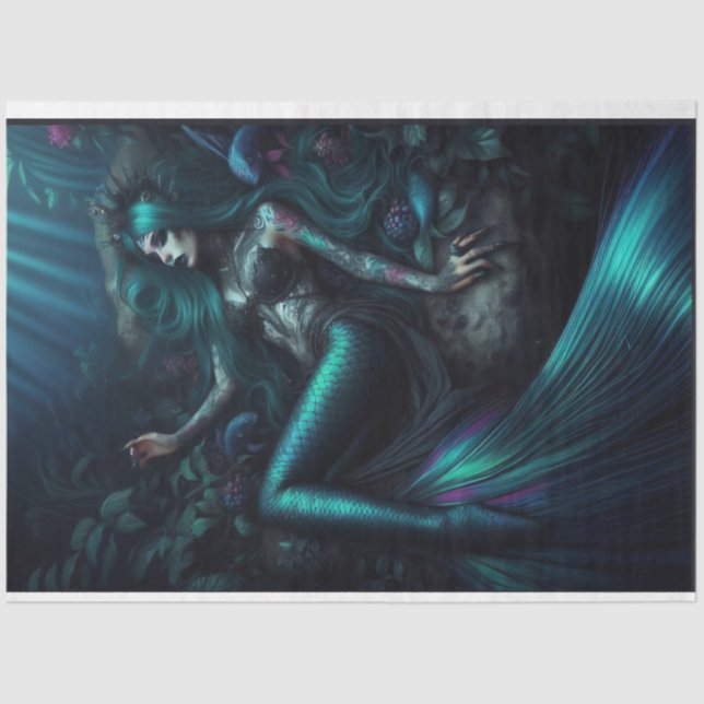 Deep Dark Mermaid Tissue Paper (Front)