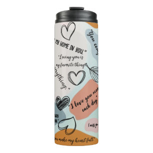 Deep Declaration Love Doodles Minimalist Abstract Thermal Tumbler