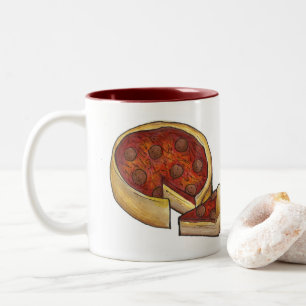 Deep Dish Thoughts Chicago Pepperoni Pizza Mug