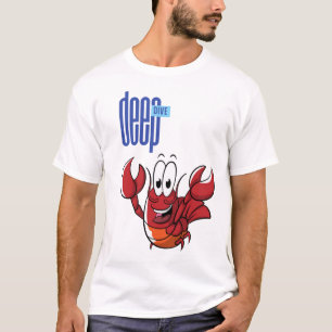Deep Dive Crab Cartoon – Ocean Adventure T-Shirt