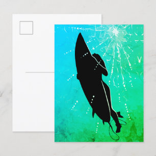 Deep Dive – Surfer's Underwater Journey Postcard