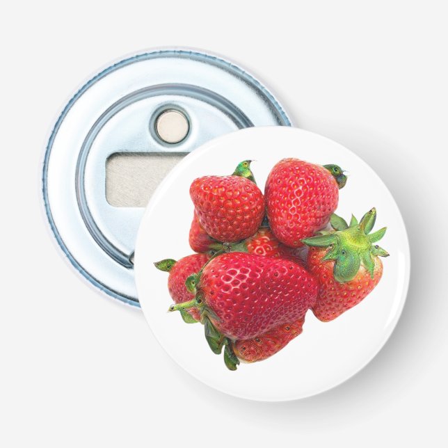 Deep dream strawberries image bottle opener (Front)