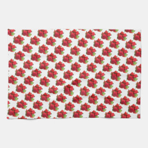 Deep dream strawberries image tea towel