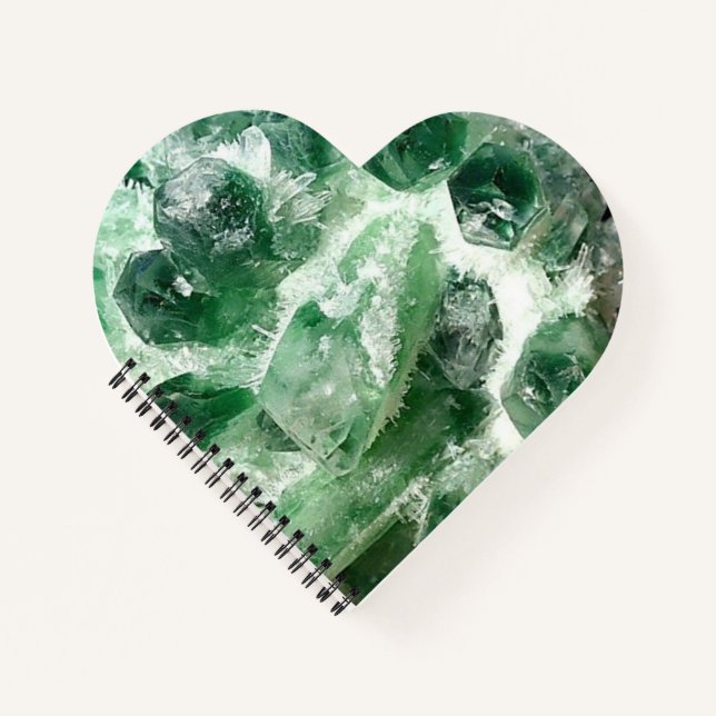 Deep Earth Quartz Crystal Cluster Chlorite Nature  Notebook (Front)