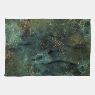 Deep Emerald Elegant  Tea Towel