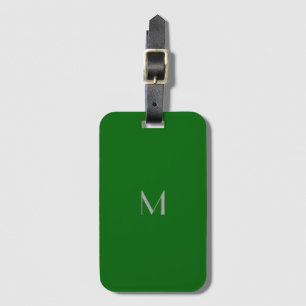 Deep Emerald Green - add monogram Luggage Tag